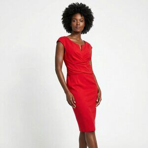 Donna Ricco Red Sheath Dress — Size 10 (Never Worn)